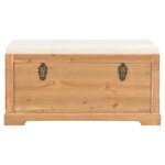 vidaXL Coffre de rangement avec coussin 80x40x40 cm MDF
