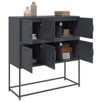 vidaXL Buffet anthracite 100 5x39x107 cm acier
