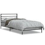 vidaXL Cadre de lit sans matelas sonoma gris 100x200 cm