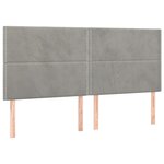 vidaXL Cadre de lit avec tête de lit Gris clair 180x200 cm Velours