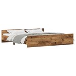 Lit vidaXL Bois Ancien 200x200 cm en Bois Agencé