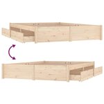vidaXL Cadre de lit sans matelas avec tiroirs 160x200 cm