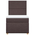 vidaXL Sommier à lattes de lit avec matelas Marron foncé 90x200 cm