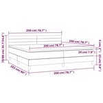 vidaXL Sommier à lattes de lit et matelas Vert foncé 200x200cm Velours
