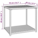 vidaXL Table d'appoint noir 55x45x49 cm résine tressée
