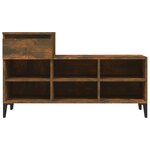 vidaXL Armoire à chaussures Chêne fumé 102x36x60 cm Bois d'ingénierie