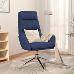 vidaXL Chaise de relaxation Bleu Tissu