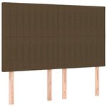 vidaXL Cadre de lit sans matelas marron foncé 140x190 cm tissu
