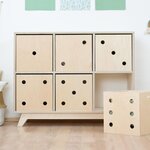 6 boîtes de rangement DICE naturel