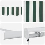 vidaXL Store rétractable manuel Vert et blanc 500x300 cm