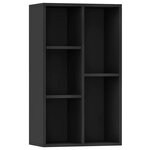 vidaXL Bibliothèque/Buffet Noir 50x25x80 cm Bois d’ingénierie