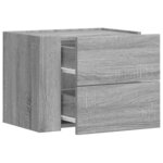 vidaXL Tables de chevet murales 2 Pièces sonoma gris 45x30x35 cm