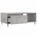 vidaXL Table basse Gris béton 90x50x36 5 cm Bois d'ingénierie