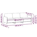 vidaXL Canapé à 3 places Bleu 180 cm Velours