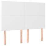 vidaXL Sommier à lattes de lit avec matelas Blanc 140x200cm Similicuir