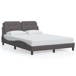 vidaXL Cadre de lit sans matelas gris 120x200 cm similicuir