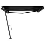 vidaXL Auvent manuel rétractable sur pied 400x350 cm Anthracite