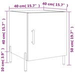 vidaXL Table de chevet blanc brillant 40x40x50 cm bois d’ingénierie
