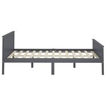 vidaXL Cadre de lit sans matelas bois massif de pin gris 140x200 cm