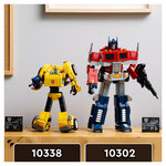 Set LEGO® Icons Transformers Bumblebee (10338) - Construction Détail du Robot Culte des Années 1980
