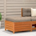 vidaXL Repose-pied de jardin avec coussin bois massif de pin