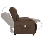 vidaXL Fauteuil de massage Marron Tissu