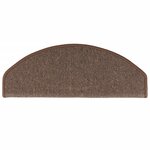 vidaXL Tapis d'escalier 15 Pièces Marron café 65 x 24 x 4 cm