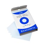 Étui de 100 fiches bristol uni non perforé 105x148mm Azur EXACOMPTA