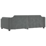 vidaXL Lit de jour avec lit gigogne gris foncé 80x200 cm tissu