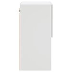 vidaXL Meuble TV avec lumières LED blanc 30 5x30x60 cm