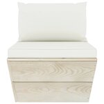 vidaXL Salon de jardin palette 6 Pièces avec coussins bois d'épicéa