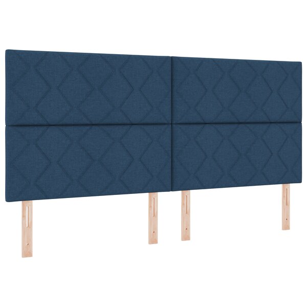vidaXL Tête de Lit LED Bleue Tissu 200 cm Moderne Tête de Lit LED