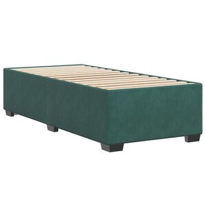 vidaXL Cadre de lit Vert foncé 90x190 cm Velours