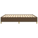 vidaXL Cadre de lit sans matelas marron foncé 160x200 cm tissu