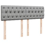 vidaXL Sommier à lattes de lit avec matelas Gris clair 160x200cm Tissu