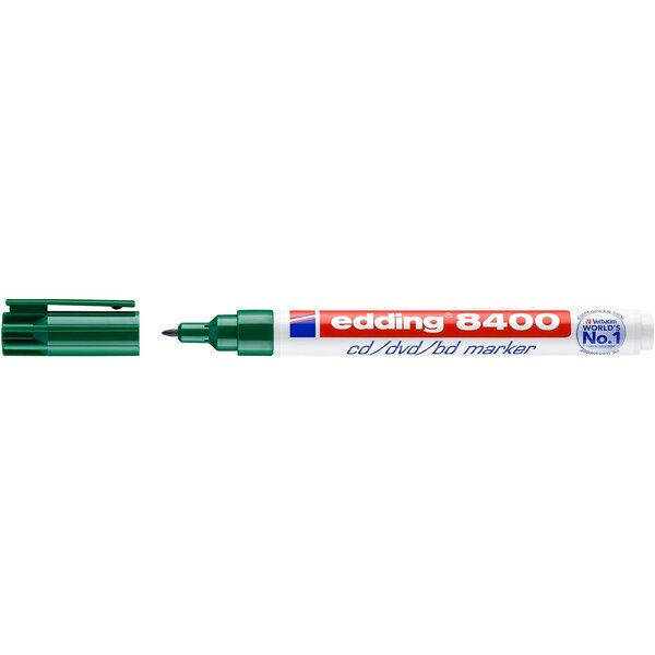Marqueur cd-dvd-bd 8400 vert 0 5-1 mm x 10 EDDING