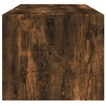 vidaXL Table basse avec portes en verre chêne fumé 102x50x42 cm