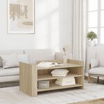vidaXL Table basse chêne sonoma 100x50x50 cm bois d'ingénierie