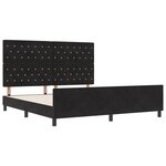 Lit vidaXL Noir 180x200 cm Velours