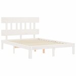 vidaXL Cadre de lit sans matelas blanc 120x200 cm bois de pin massif