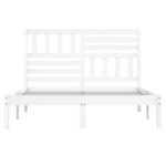 vidaXL Cadre de lit sans matelas blanc bois de pin massif 160x200 cm