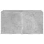 vidaXL Meuble TV mural avec lumières LED gris béton 80x35x41 cm