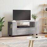 vidaXL Meuble TV sonoma gris 102x34 5x43 cm bois d'ingénierie