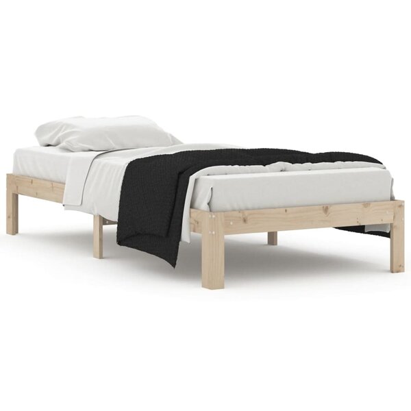 vidaXL Cadre de lit Bois de pin massif 90x200 cm