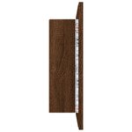 vidaXL Armoire à miroir LED Chêne marron 60x12x45 cm Bois d'ingénierie