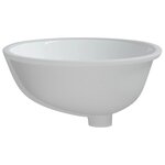 vidaXL Évier de salle de bain blanc 47x39x21 cm ovale céramique
