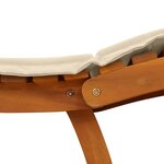 Chaises longues vidaXL avec coussins 2 Pièces Beige en bois d'acacia solide