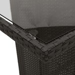 vidaXL Ensemble à manger de jardin 9Pièces coussins noir résine tressée