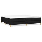 vidaXL Cadre de Lit Noir 200x200 cm Tissu
