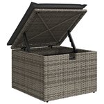 vidaXL Salon de jardin 9 Pièces avec coussins gris résine tressée